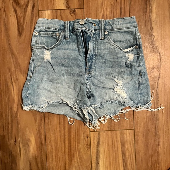 Madewell Pants - Madewell The Perfect Jean Shorts High-Waisted Distressed